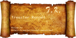 Treszler Kornél névjegykártya