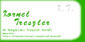 kornel treszler business card