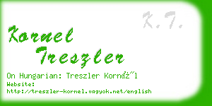 kornel treszler business card